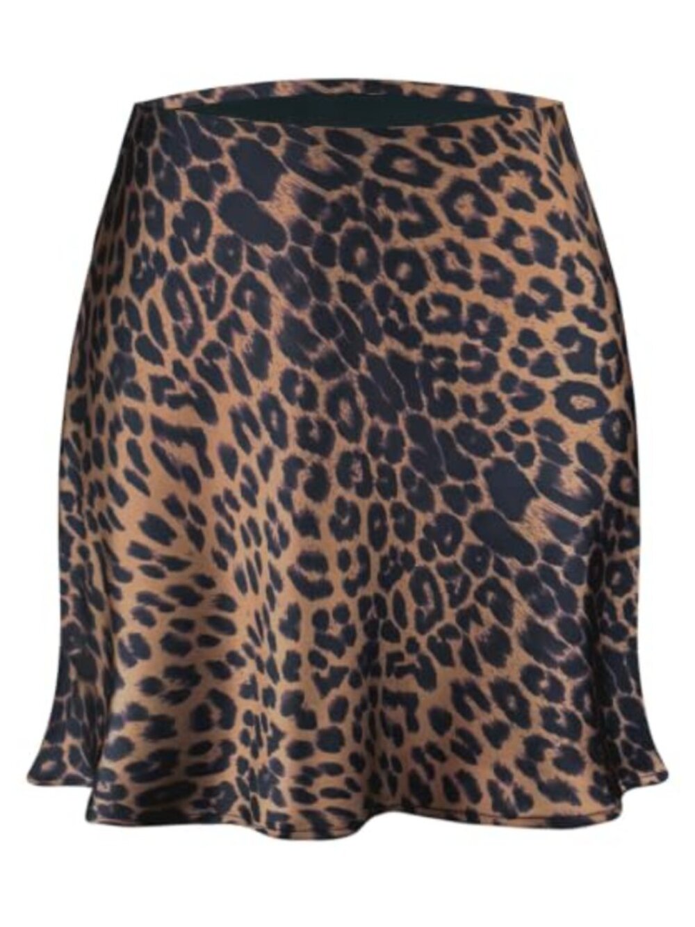 Satin Mini Skirt High Waist A-Line Flared Short Skirt